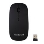 MOUSE TECHZONE TZ18MOUINAMP-NG RECARGABLE USB HASTA 1600 DPI NEGRO INCLUYE MOUSEPAD - TiendaClic.mx