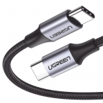 Cable USB-C a USB-C / 1 Metro / Carcasa de Aluminio / Nylon Trenzado / Transferencia de Datos Hasta 480 Mbps / Soporta Carga Rápida de hasta 60W - TiendaClic.mx