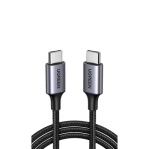 Cable USB C a USB C / 2 Metros  / Carcasa de Aluminio / Nylon Trenzado / Transferencia de Datos Hasta 480 Mbps / Soporta Carga Rápida de hasta 60W, 20V 3A - TiendaClic.mx