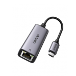 Adaptador de Red USB-C 3.1 (5 Gbps) a RJ45 /Admite 10/100/1000 Mbps y 2.5G / Caja de aluminio / Longitud del cable 10 cm / 1 a 1 - TiendaClic.mx