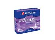 DVD R VERBATIM DL 8.5GB 8X CAJA C/5 PZAS - TiendaClic.mx