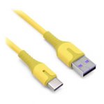 CABLE BROBOTIX CARGA RAPIDA USB-A V3.0 A USB-C REVESTIMIENTO PVC, 1.0M, COLOR AMARILLO - TiendaClic.mx