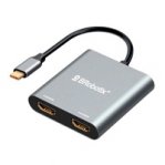 DOCKING STATION BROBOTIX 2 EN 1: USB V3.0 TIPO C A HDMI X2 - TiendaClic.mx