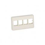 Placa de Pared Para Mueble Modular, Salida Para 4 Puertos Keystone, Color Blanco Mate - TiendaClic.mx