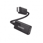 Convertidor DisplayPort a HDMI 4K@60Hz / 3D / HDR / Blindaje interno  / Boton Liberador  / Largo 25cm / Carcasa de ABS / Plug & Play - TiendaClic.mx