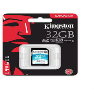KINGSTON 32GB SD HC CANVAS GO CL10 U3 V3 90MB/S C/ADAPT - TiendaClic.mx