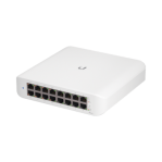 Switch UniFi Lite Administrable PoE de 16 Puertos 10/100/1000 Mbps (8 puertos 802.3af/at), 45 W  - TiendaClic.mx