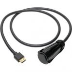 CABLE HDMI DE ALTA VELOCIDAD CONECTOR CAPUCHA IP67 M/M 0.91 M - TiendaClic.mx