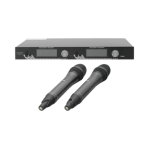 Kit de Microfonía inalámbrico | 2 Micrófonos de mano | Receptor UHF | Pantalla LCD | 200 Canales | Gran cobertura - TiendaClic.mx