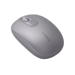 Mouse Inalámbrico 2.4G 800/1200/1600/2400 DPI / Función de 3 botones / Alcance 10m / Silencioso / Ergonómico / Anti-caída y Anti-interferencias / Color Gris / Batería Alcalina AA (incluida). - TiendaClic.mx