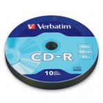 Disco Compacto Verbatim CD-R 700MB 80min 52X C/10 - TiendaClic.mx