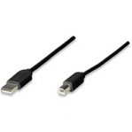 CABLE USB 1.1 MANHATTAN A-B 1.8 MTS NEGRO - TiendaClic.mx