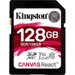 Kingston SDXC Canvas React - 128GB - Class 10/UHS-I (U3)  - TiendaClic.mx