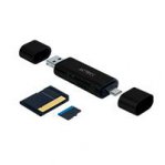 LECTOR DE MEMORIA DUAL ACTECK / USB A - USB C / MICRO SD/TF / NEGRO / AC-934824 - TiendaClic.mx