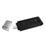 MEMORIA KINGSTON 128GB USB-C 3.2 GEN 1 ALTA VELOCIDAD / DATATRAVELER 70 NEGRO (DT70/128GB) - TiendaClic.mx