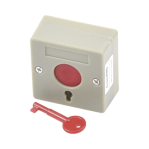 Botón de pánico a prueba de fuego / Restablecimiento con llave / tamaño compacto para fácil instalación  - TiendaClic.mx