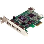 ADAPTADOR TARJETA PCI EXPRESS PERFIL BAJO 4 PUERTOS USB 2.0 - TiendaClic.mx