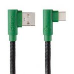 CABLE MICRO USB TIPO C HUNE HIEDRA SUSTENTABLE TRENZADO CARGA RAPIDA Y DATOS 90ª  1.2M (BOSQUE) - TiendaClic.mx