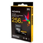 MEMORIA ADATA MICRO SDXC PREMIER ONE V90 256GB UHS-II U3 CLASE 10 275MB/155MB SEG 8K 3D VR 360 C/ADAPTADOR - TiendaClic.mx