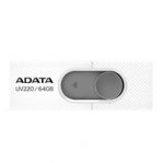 MEMORIA ADATA 32GB USB 2.0 UV220 RETRACTIL BLANCO-GRIS (AUV220-32G-RWHGY) - TiendaClic.mx