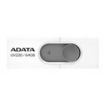 MEMORIA ADATA 64GB USB 2.0 UV220 RETRACTIL BLANCO-GRIS - TiendaClic.mx