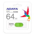 MEMORIA ADATA 64GB USB 3.2 UV320 RETRACTIL BLANCO-VERDE (AUV320-64G-RWHGN) - TiendaClic.mx