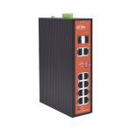 Switch Industrial PoE++ y pasivo de 24V, no administrable con 8 puertos Gigabit + 2 SFP combo - TiendaClic.mx