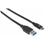 CABLE USB,MANHATTAN,353373,-C V3.1, C-A 1.0M NEGRO - TiendaClic.mx