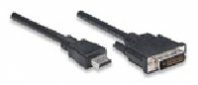 CABLE MANHATTAN HDMI A DVI-D MACHO - MACHO 1.8 MTS - TiendaClic.mx
