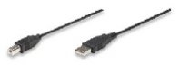 CABLE USB 2.0 MANHATTAN A-B DE 1.8 MTS NEGRO - TiendaClic.mx