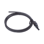 Cable Fotovoltaico 1.5 m, negro, calibre 10 AWG con terminal MC4-H en un extremo - TiendaClic.mx