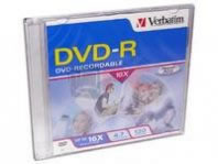 DVD-R VERBATIM 4.7GB 16X CAJA DELGADA C/1 PZA - TiendaClic.mx