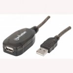 CABLE USB,MANHATTAN,150958, V2.0 EXT. ACTIVA 20.0M NEGRO - TiendaClic.mx