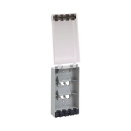 Placa de Pared Vertical, Resistente al Agua con Protección IP56, Acepta 4 Módulos Mini-Com, Color Claro - TiendaClic.mx