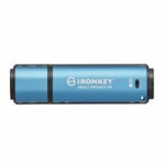 MEMORIA USB KINGSTON IRONKEY VAULT PRIVACY 50, 8GB, USB A 3.2, AZUL  - TiendaClic.mx