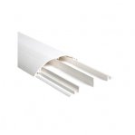 Ducto media caña color blanco de dos vias, de PVC auto extinguible,  90.5 x 19.7 x 1220mm (9400-01250) - TiendaClic.mx