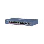Switch PoE+ / 7 Puertos 100 Mbps 802.3 af/at (30 W) + 1 Puerto 100 Mbps HiPoE (60 W) / 2 Puertos Uplink Gigabit / 250 Metros PoE Larga Distancia - TiendaClic.mx