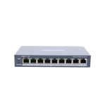 Switch Monitoreable de 8 puertos PoE+ (hasta 250 m), 10/100 Mbps, 1 puerto RJ45 Uplink, 110 Watts, conexión remota desde Hik-ProConnect - TiendaClic.mx