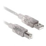 CABLE BROBOTIX USB-A V2.0 A USB-B, 4.5MTS, TRANSLUCIDO - TiendaClic.mx
