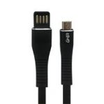 CABLE MICRO USB GHIA PLANO REVERSIBLE/BILATERAL COLOR NEGRO DE 1M - TiendaClic.mx