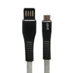 CABLE MICRO USB GHIA PLANO REVERSIBLE COLOR GRIS/NEGRO DE 1M - TiendaClic.mx