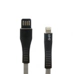 CABLE USB GHIA TIPO LIGHTNING PLANO REVERSIBLE COLOR GRIS/NEGRO DE 1M - TiendaClic.mx