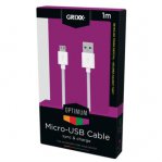 CABLE GRIXX MICRO USB NYLON 3 M BLANCO - TiendaClic.mx