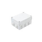 Caja de derivación de PVC Auto-Extinguible con 10 entradas, tapa y tornillo de media vuelta de 1/4", 150x110x70 MM, Para Exterior (IP55) - TiendaClic.mx