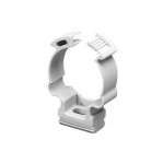 Soporte de collar (Abrazadera), PVC Auto-extinguible, cerrado para tubería de 16 mm (5/8") - TiendaClic.mx