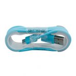 CABLE CARGADOR Y DATOS TECHZONE ICON MICRO USB CON BASE COLOR AZUL P/EXHIBIDOR 1MT - TiendaClic.mx