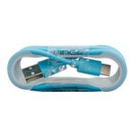 CABLE CARGADOR Y DATOS TECHZONE ICON USB-C CON BASE COLOR AZUL P/EXHIBIDOR 1MT - TiendaClic.mx