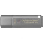 MEMORIA KINGSTON 8GB USB 3.0 DATATRAVELER LOCKER G3 /HARDWARE DE ENCRIPTACIN /USB TO CLOUD/ GRIS - TiendaClic.mx
