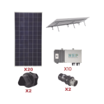 Kit Solar para interconexión de 5.5 kW de Potencia, 110 Vca con Micro Inversores y Paneles Policristalinos - TiendaClic.mx