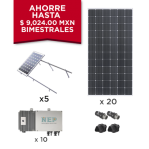 Kit Solar para interconexión de 5.5 kW de Potencia, 220 Vca con Micro Inversores y Paneles Monocristalinos de Máxima Eficiencia. - TiendaClic.mx